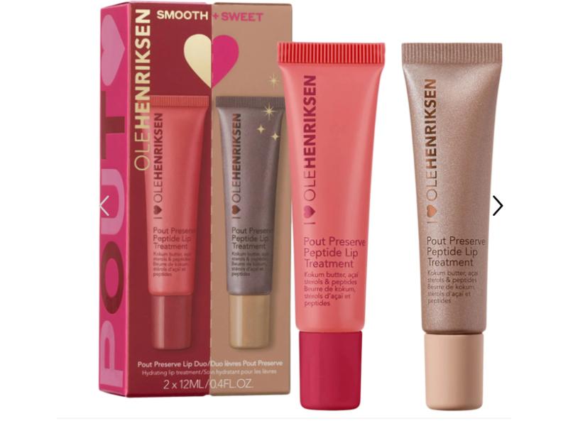 OleHenrisken Pout Preserve Peptide Lip Duo, Smooth + Sweet , 0.4 fl oz/2 mL