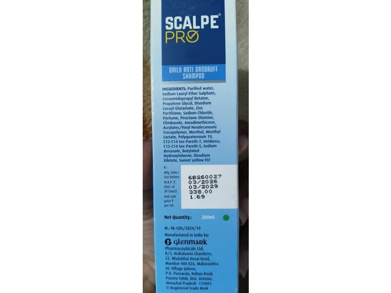 Scalpe Pro Daily Anti Dandruff Shampoo, 200 mL