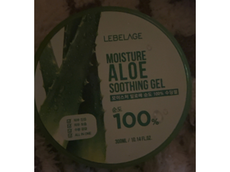 Lebelage Moisture Aloe Soothing Gel, 10.14 fl oz/300 mL, Pack Of 2