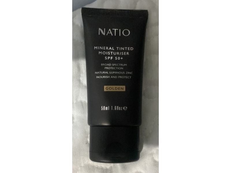 Natio Mineral Tinted Moisturiser, SPF 50+, Golden, 1.6 fl oz/50 mL
