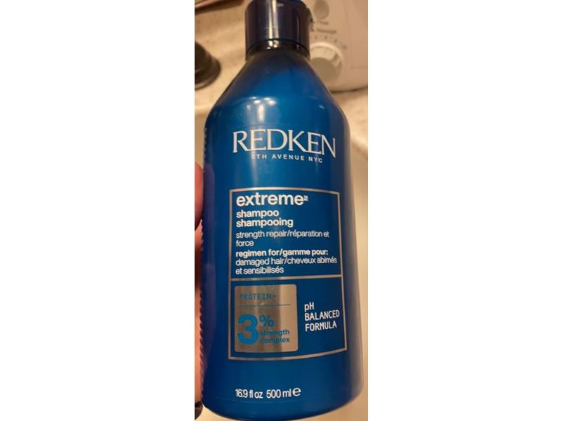 Redken Extreme Shampoo, Protein+ 3%, 16.9 fl oz/500 mL