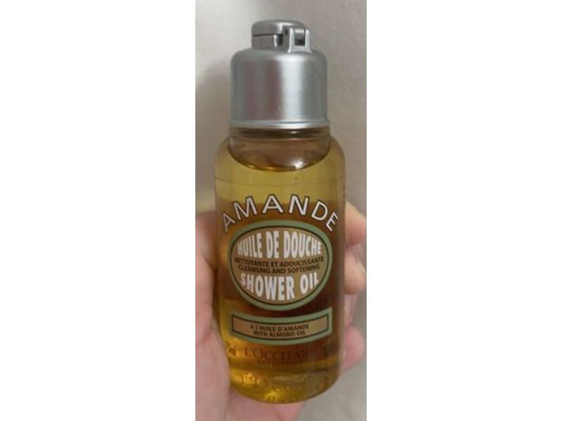 L'Occitane En Provence Amande Cleansing & Softening Shower Oil, Almond Oil, 2.5 fl oz/75 ml
