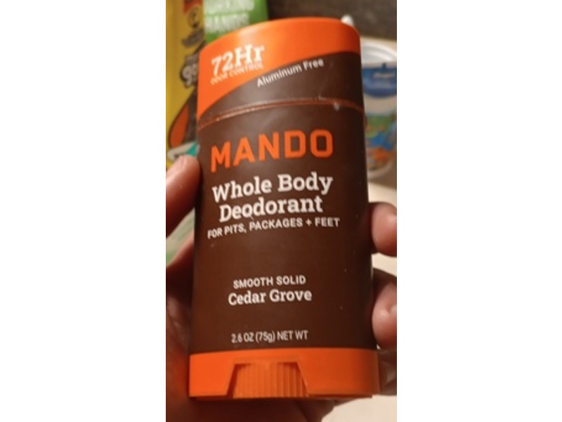 Mando Whole Body Deodorant, Cedar Grove, 2.6 oz/75 g
