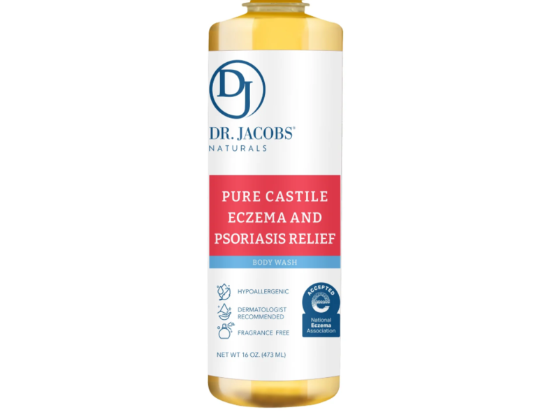 Dr Jacobs Pure Castile Eczema & Psoriasis Relief Body Wash, 16 oz/473 mL