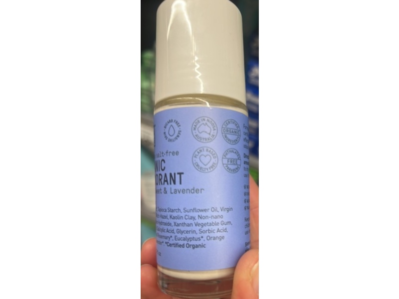 Noosa Basics Organic Deodorant, Orange Sweet & Lavender, 1.7 fl oz/50 mL