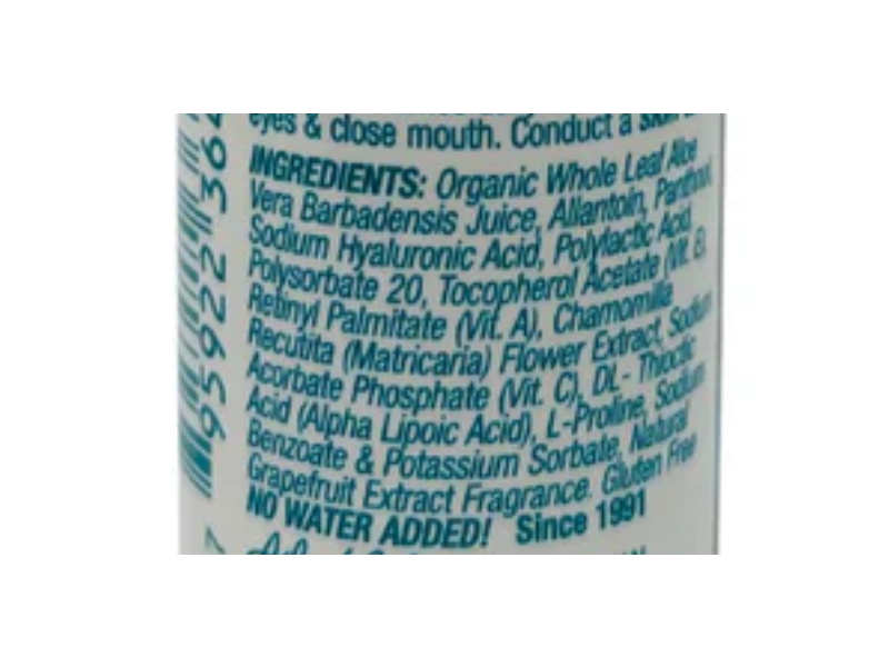 Aloe Life SG Aloe Mist Gel, Aloe Vera, 4 fl oz/120 mL