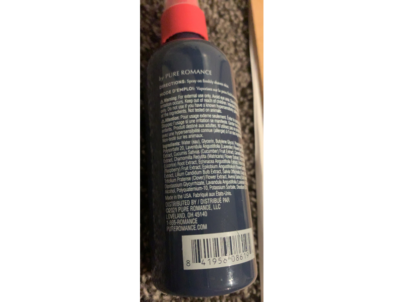 Pure Romance Heli Soothing Aftershave Mist, Fragrance Free, Feel Alive, 4 fl oz/120 mL
