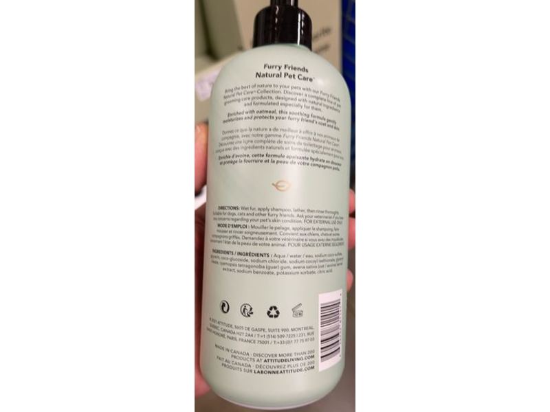 Attitude Natural Care Soothing Oatmeal Shampoo, 16 fl oz/473 mL