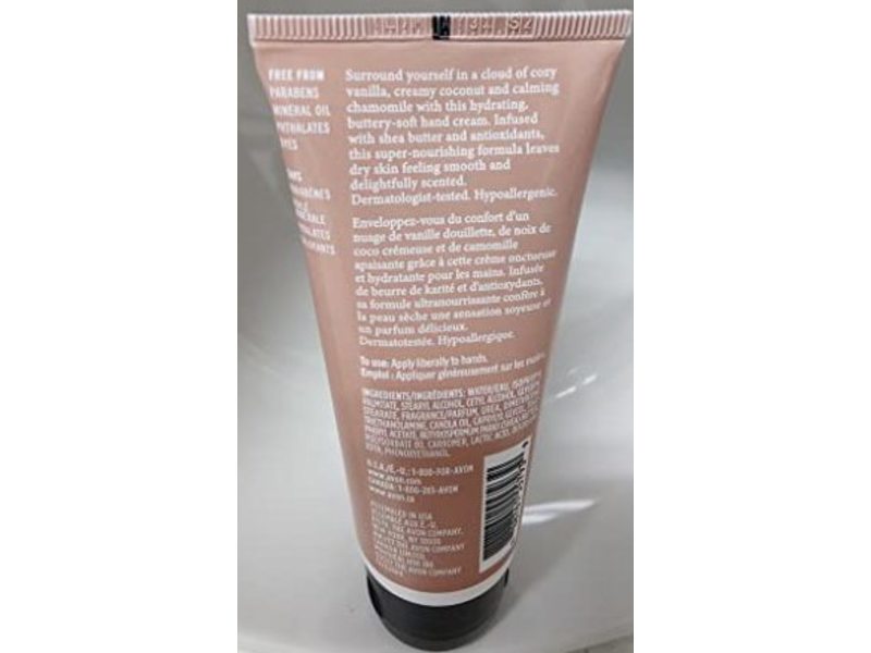 Avon Senses Hand Cream, Cozy Vanilla & Coconut, 2.5 fl oz/75 mL