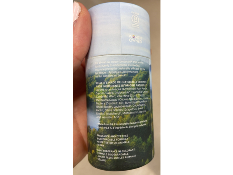 The Unscented Company Deodorant, 2.5 oz/70 g