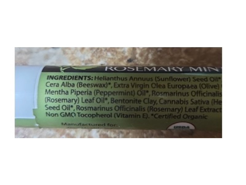 Zion Health Adama Minerals Hydrating Lip Balm, Rosemary Mint, 0.15 oz, 3 Pack