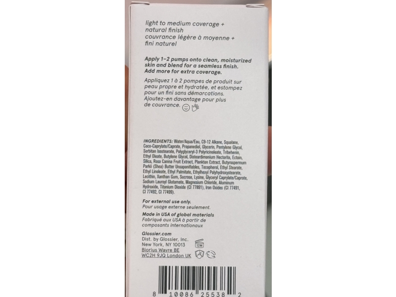 Glossier Stretch Fluid Foundation, Light 3, 1 fl oz/30 mL