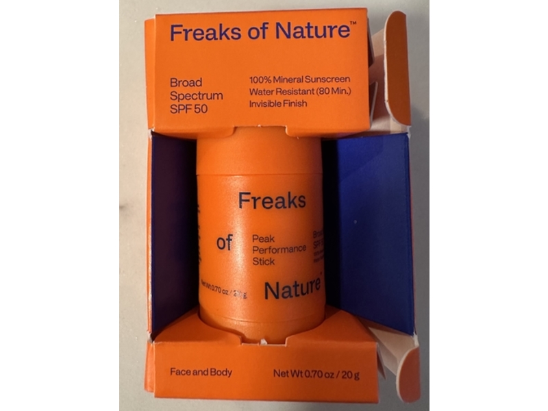 Freaks of Nature Peak Performance Sunstick, SPF 50, 0.70 oz/20 g