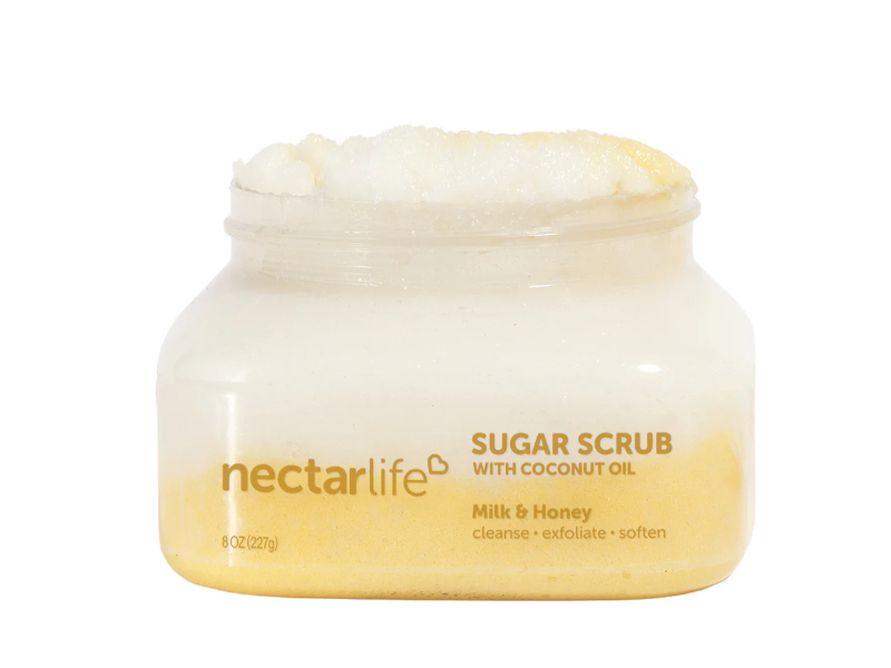 Nectar Life Sugar Body Scrub, Milk & Honey, 8 oz/227 g