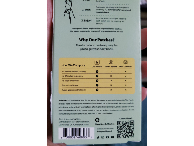 The Patch Brand Calm Patch, 15 Counts