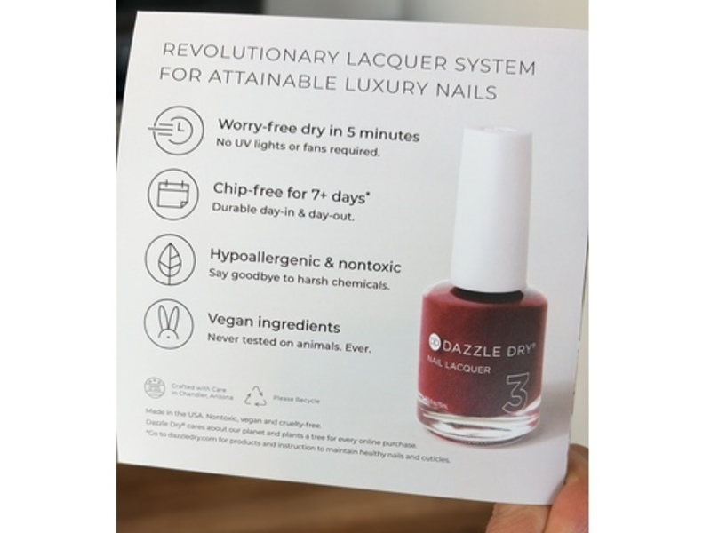 Dazzle Dry Nail Lacquer, Holly Berry, 0.5 fl oz/15 mL