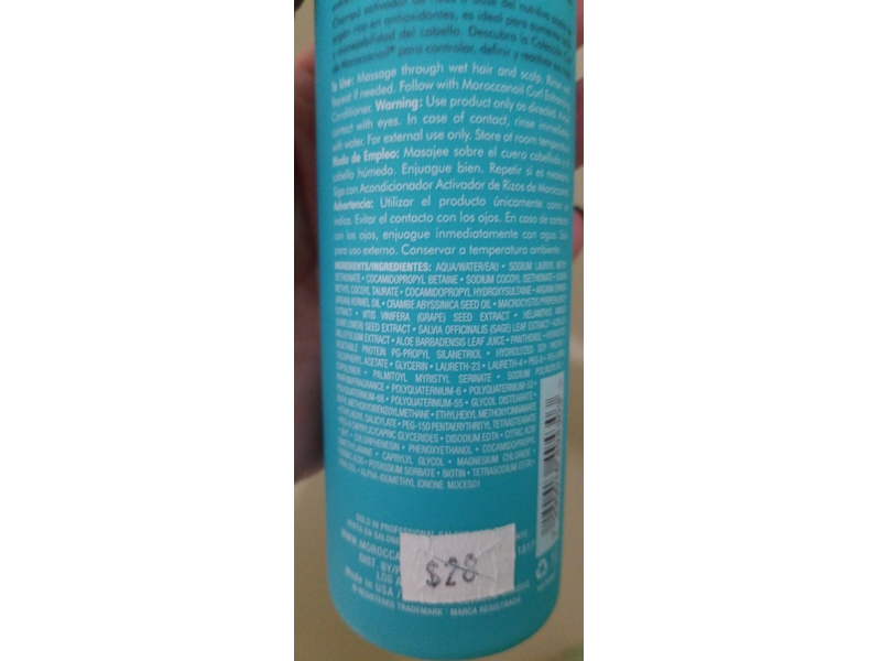 Moroccanoil Curl Enhancing Shampoo, 8.5 fl oz/250 mL