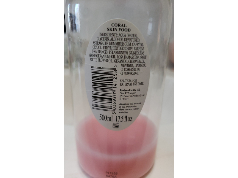 Geo F. Trumper A Soothing Preparation For After Shaving, Coral Skin Food, 17.5 fl oz/500 ml