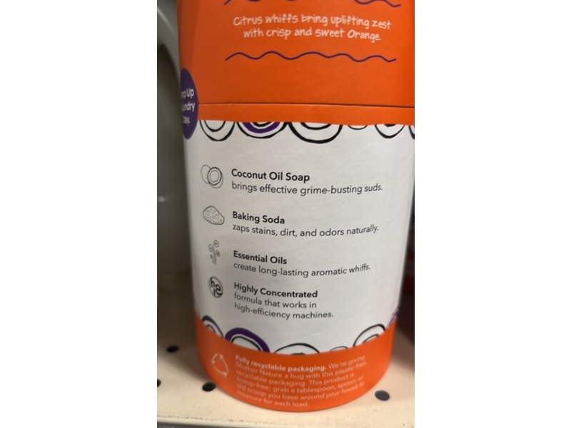 Zum Powdered Laundry Soap, Sweet Orange, 128 Loads, 32 oz