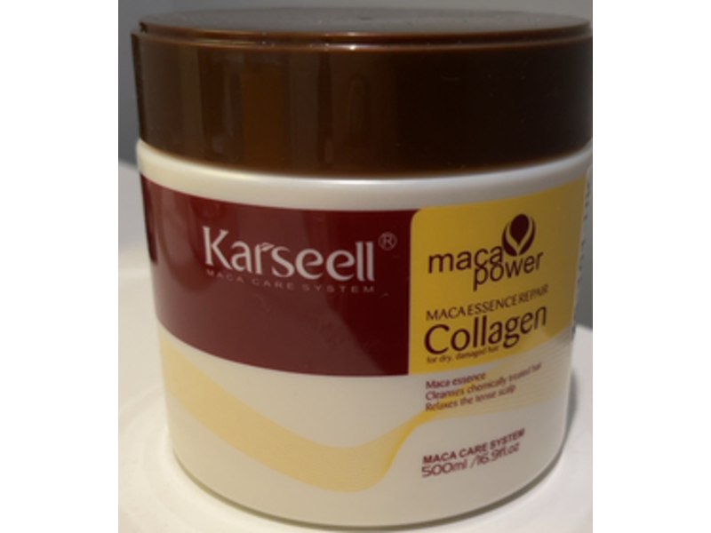Karseell Maca Powder Collagen Hair Treatment Collagen Hair Mask, 16.9 fl oz/500 mL