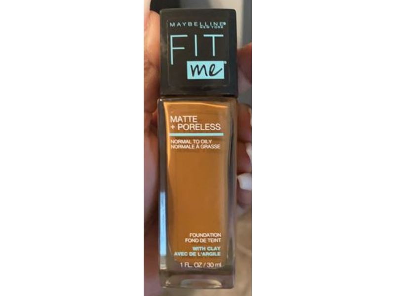 Maybelline New York Fit Me Matte + Poreless Foundation, Warm Coconut, 1 fl oz/30 mL