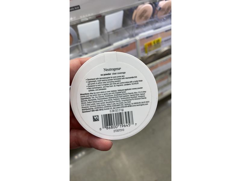 Neutrogena Color Correcting Compact Cc Powder, Clear Coverage, 0.38 oz/11 g