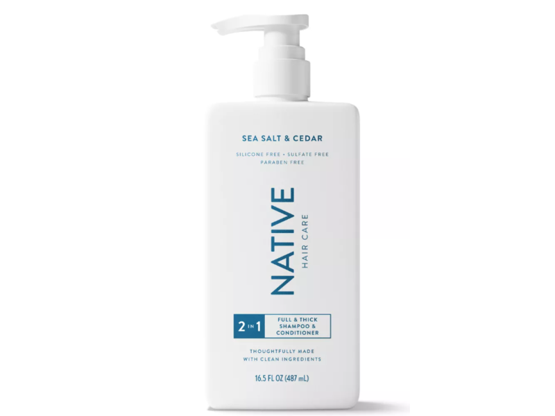 Native 2 In 1 Full & Thick Shampoo & Conditioner, Sea Salt & Cedar, 16.5 fl oz/487 mL