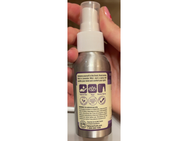Nature's Truth Essential Oil Topical Mist, Lavender, 2.4 fl oz/71 mL