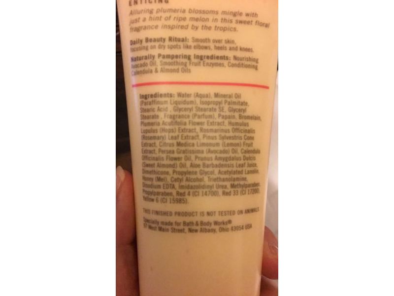 Bath & Body Works Plumeria Body Cream, 8 oz/226 g