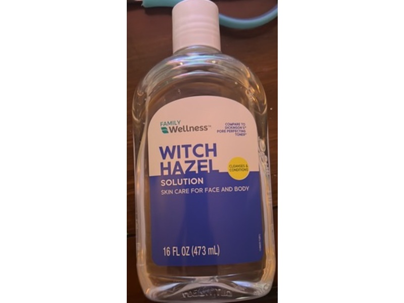 Family Wellness Witch Hazel Solution, 16 fl oz/473 mL