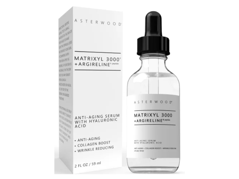 Asterwood Naturals Anti-Aging Serum, Matrixyl 3000 + Argireline, 2 oz/59 mL