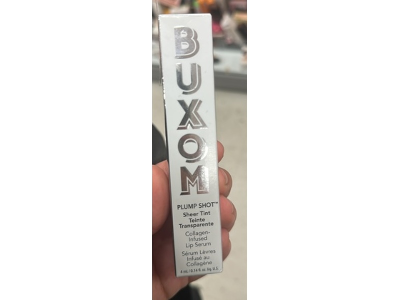 Buxom Plump Shot Sheer Tint Collagen Infused Lip Serum, Plum Power, 0.14 fl oz/4 mL