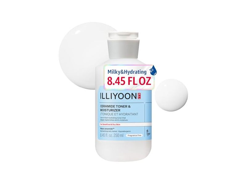Illiyoon Ceramide Toner & Moisturizer, Fragrance Free, 8.45 fl oz/250 mL