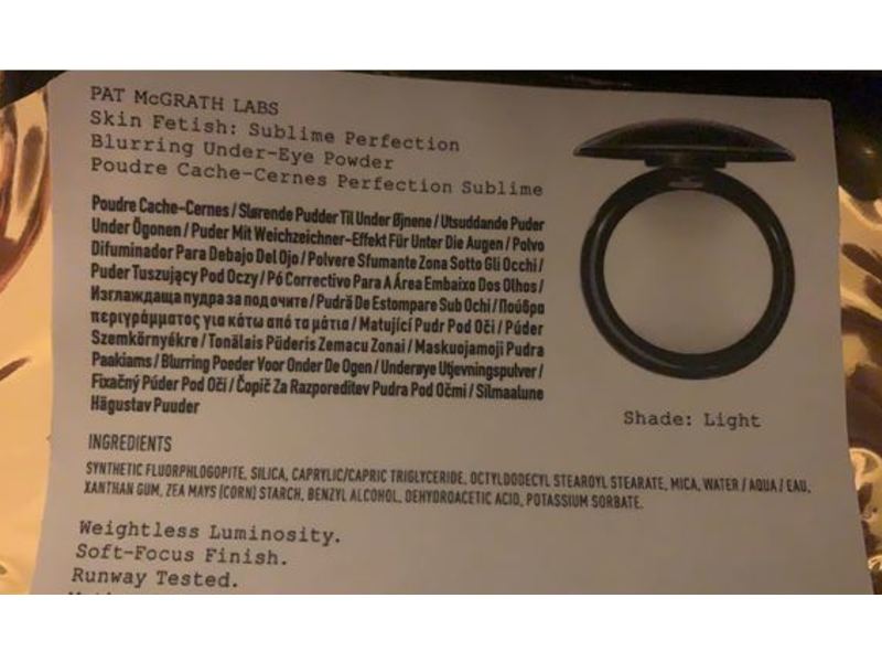 Pat McGrath Labs Sublime Perfection Blurring Under-Eye Powder, Light, 4 g