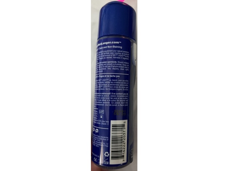 Wet Light Liquid Lubricant, 3.5 oz/100 g