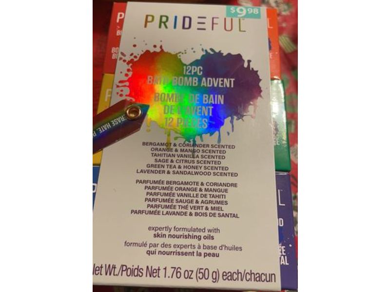 Prideful Bath Bomb Advent, 1.76 oz/50 g, 12 Count