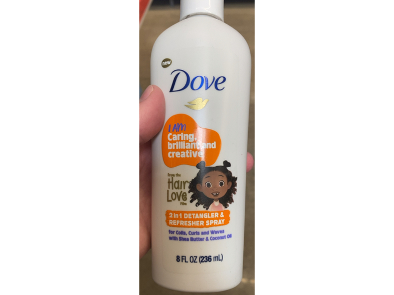 Dove 2-in-1 Detangler & Refresher Spray, Shea Butter & Coconut Oil, 8 fl oz/236 mL