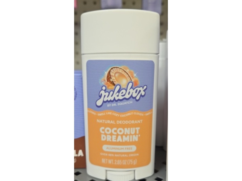 Jukebox Natural Deodorant, Coconut Dreamin', 2.65 oz/75 g