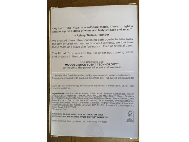 Being Frenshe Unwind & Rest Milky Moisturizing Bath Bomb, Lavender Cloud, 3 oz/85 g, 6 Count