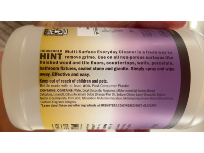 Mrs. Meyer's Clean Day Multi-Surface Everyday Cleaner, 24 fl oz/710 mL