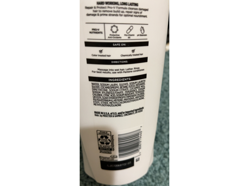 Pantene Pro-V Repair & Protect Shampoo, 17.0 fl oz/505 mL