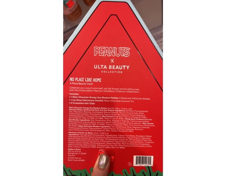 Peanuts x Ulta Beauty No Place Like Home Beauty Vault, 4 Count