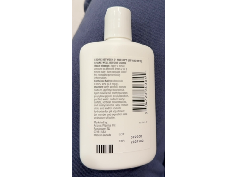 Desonide Lotion 0.05%, 4 fl oz/118 mL, Actavis (Rx)