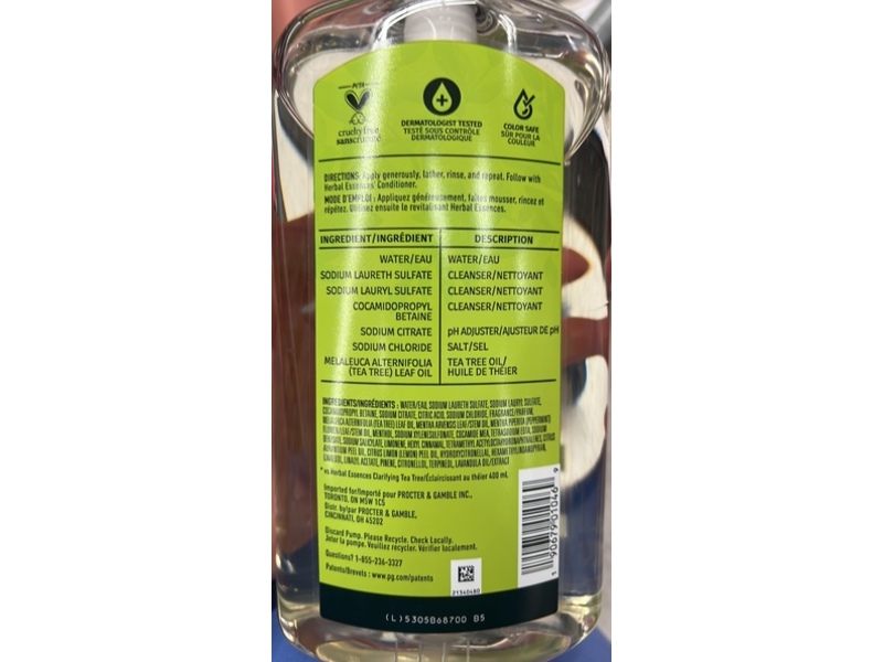 Herbal Essences Clarifying Tea Tree Shampoo, 33.8 fl oz/1 L