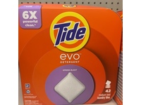 Tide Evo Detergent Laundry Tiles, Spring Blast, 42 Loads - thumbnail 2