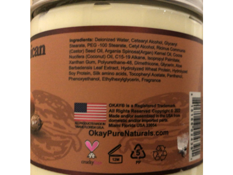 Okay Moisture & Curl Enhancer, Black Jamaica Castor Oil, 17 oz/482 g