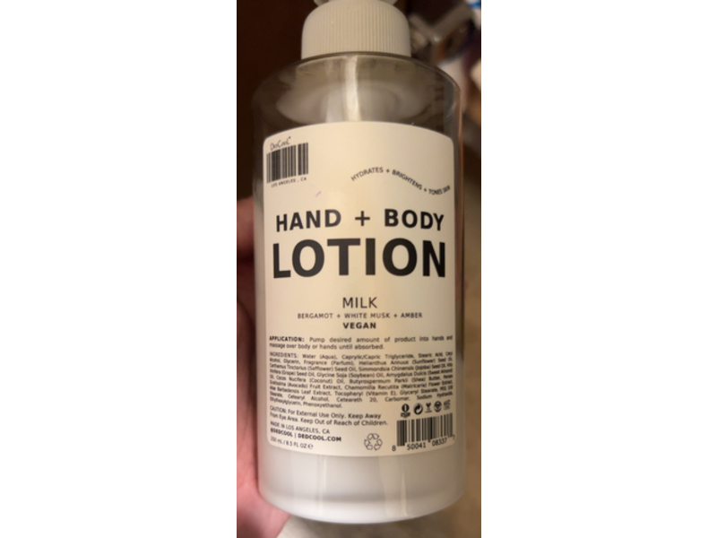 Dedcool Hand + Body Lotion, Bergamot + White Musk + Amber, 8.5 fl oz/250 mL