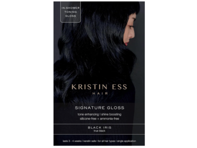 Kristin Ess Signature Hair Gloss, Black Iris True Black, 2 fl oz / 59 mL