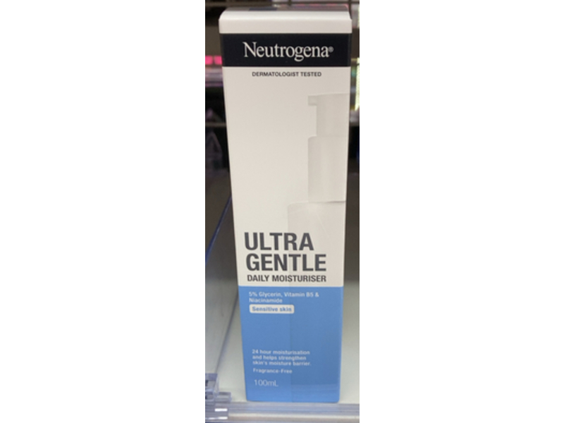 Neutrogena Ultra Gentle Daily Moisturiser, Glycerine, Vitamin B5 & Niacinamide, 100 mL
