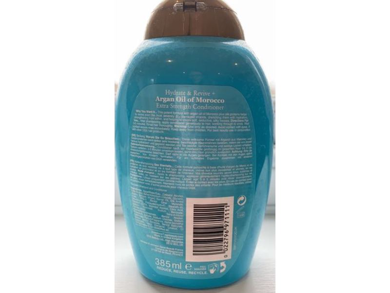 Ogx Hydrate & Revive + Argan Oil Of Morocco Conditioner, Extra Strength, 13 fl oz/385 mL